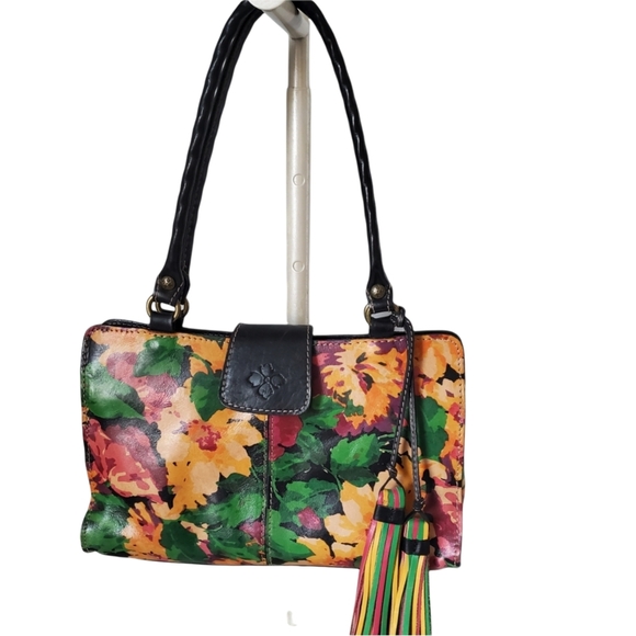 Patricia Nash Handbags - Patricia Nash Floral MediumShoulder Bag Earthtone Colors Browns Golds and Greens
